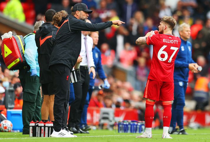 Jürgen Klopp var virkilega ánægður að sjá Harvey Elliott skora í endurkomu sinni eftir löng og erfið meiðsli.