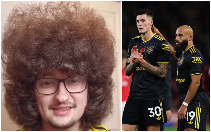 Frank Ilett, stuðningsmaður Manchester United sem heldur úti síðunni The United Strand. Manchester United náði ekki að halda sigurgöngunni áfram í gær.