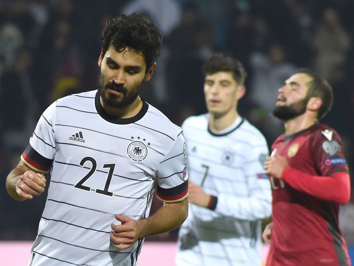 İlkay Gündoğan skoraði tvö mörk fyrir Þýskaland í kvöld.