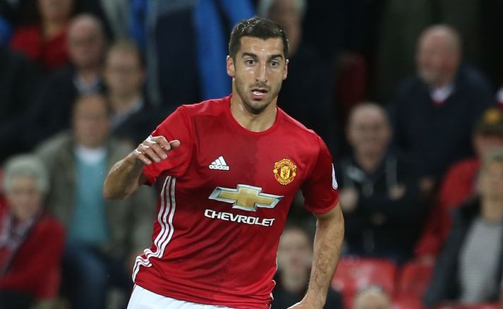 Mkhitaryan á fleygiferð í búningi United.