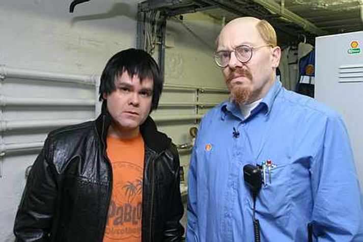 Pétur Jóhann og Jón Gnarr í hlutverkum sínum