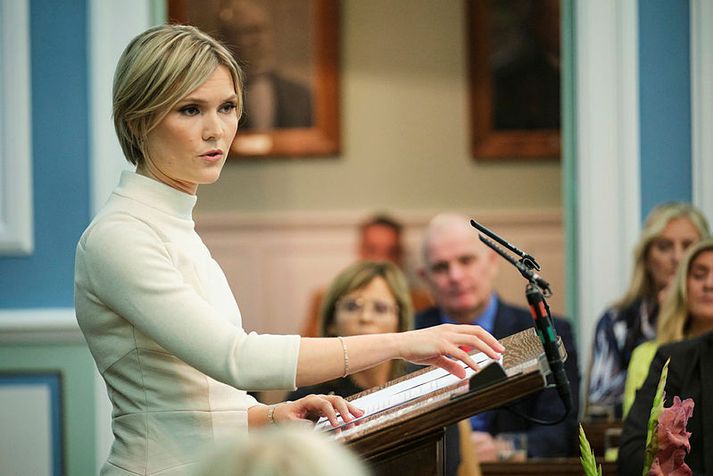 Kristrún Frostadóttir er nýkomin til landsins á fundi með forsætisráðherrum Norðurlandanna.