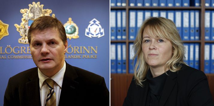 Jón H. B. Snorrason, aðstoðarlögreglustjóri, og Sigríður Björk Guðjónsdóttir, lögreglustjóri, en vinnusálfræðingurinn átti meðal annars að taka viðtöl við yfirstjórn lögreglunnar.