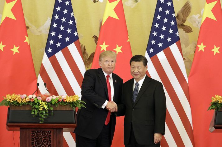 Donald Trump og Xi Jinping.