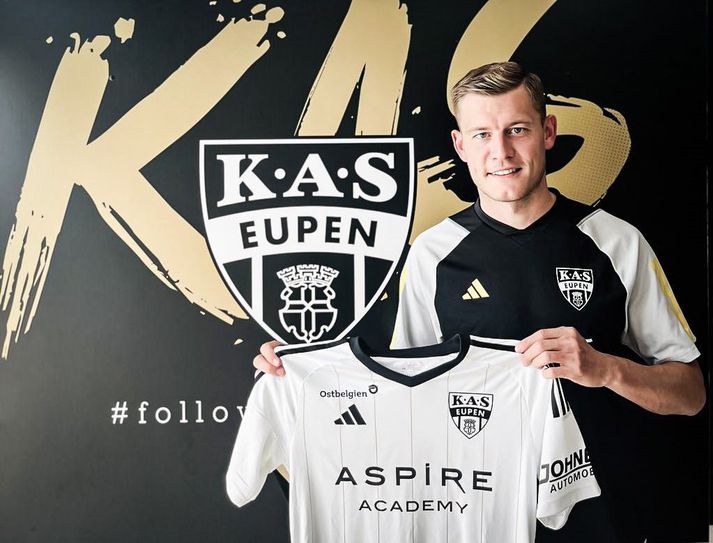 Alfreð Finnbogason er mættur til Eupen.