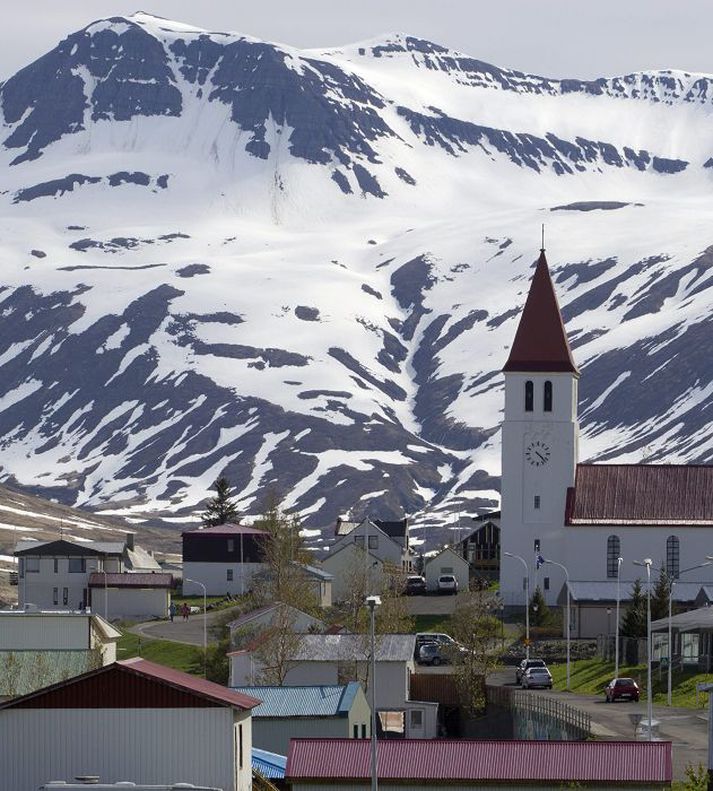 Siglufjörður Siglufjarðarkirkja yfirlitsmynd