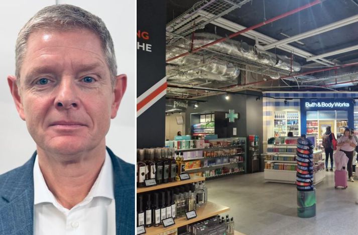 Frank Hansen, framkvæmdastjóri Ísland - Duty Free, segir 30 prósent af öllum vörum í fríhafnarverslunum á Keflavíkurflugvelli verða íslenskar.