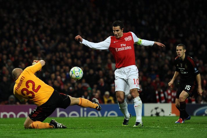Robin van Persie fyrirliði Arsenal.