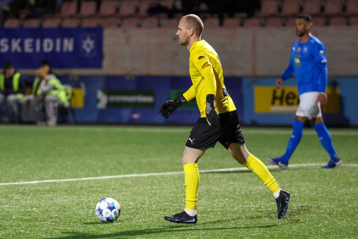 Árni Snær Ólafsson hefur aðeins misst af tveimur deildarleikjum síðan hann kom til Stjörnunnar 2023.