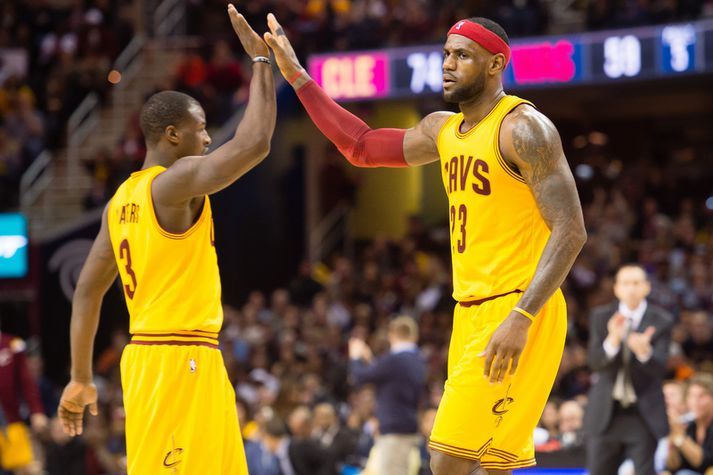 LeBron James og Dion Waiters.