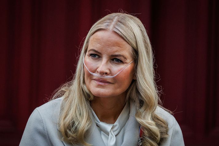 Mette Marit á erfitt með öndun vegna sjúkdómsins.