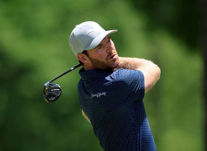 Grayson Murray að keppa fyrir sléttri viku síðan á PGA-mótaröðinni.