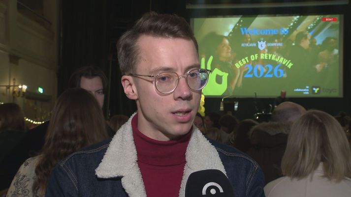 Jón Trausti Sigurðsson, úttgefandi Reykjavík Grapevine og einn stofenda blaðsins, á viðburði fyrr í þessum mánuði.