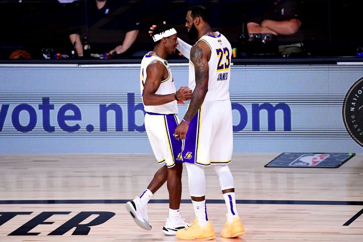 Rajon Rondo hjálpaði LeBron James að vinna sinn fyrsta NBA titil með Los Angeles Lakers árið 2020.