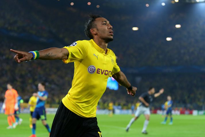 Pierre-Emerick Aubameyang fór illa með Arsenal-menn í kvöld.