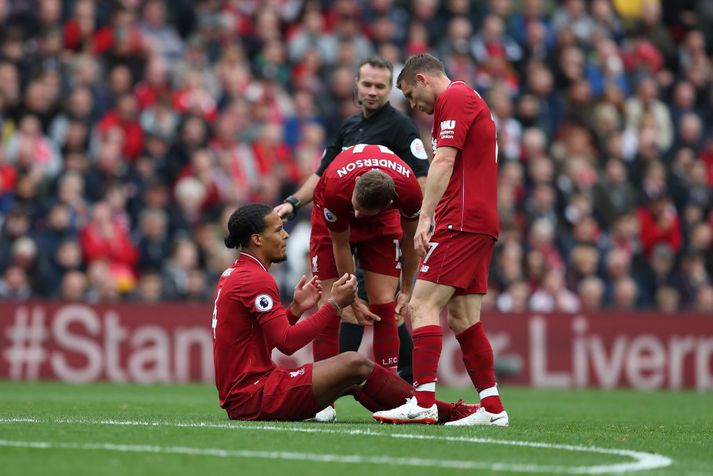 Virgil van Dijk fór meiddur af velli í gær