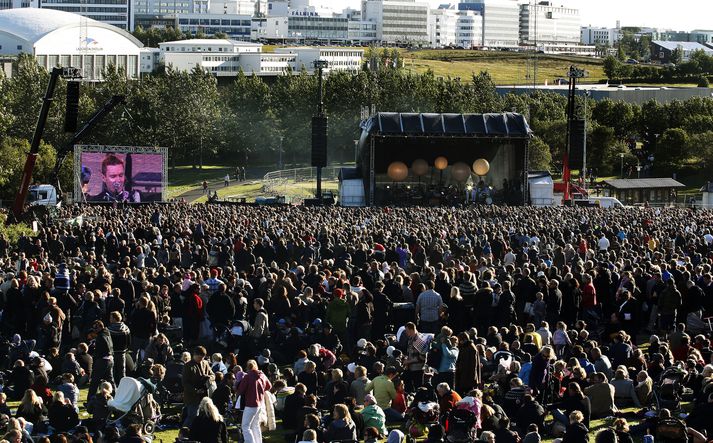 Rúmlega 30 þúsund manns komu á tónleikana.