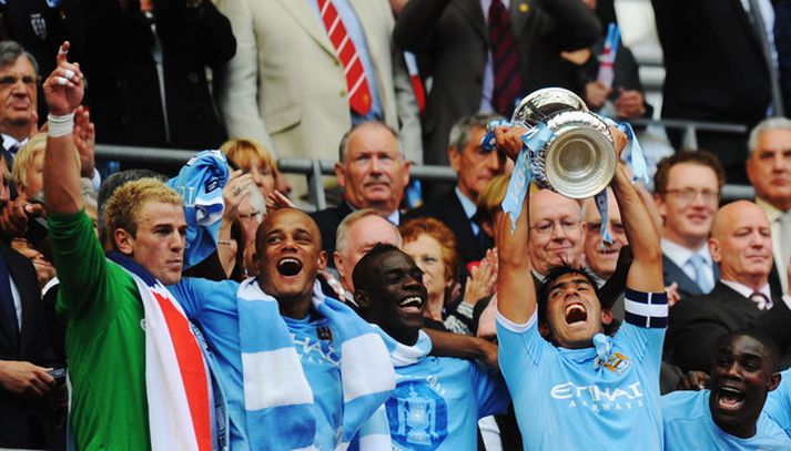 Manchester City varð bikarmeistari í fyrra.