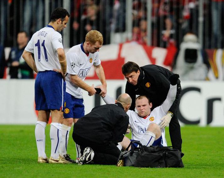 Wayne Rooney meiddist fyrir viku.