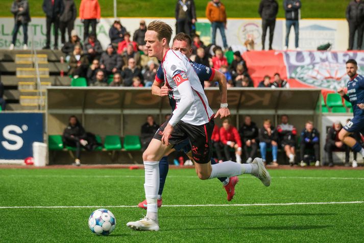 Aron Elí Sævarsson, fyrirliði Aftureldingar.