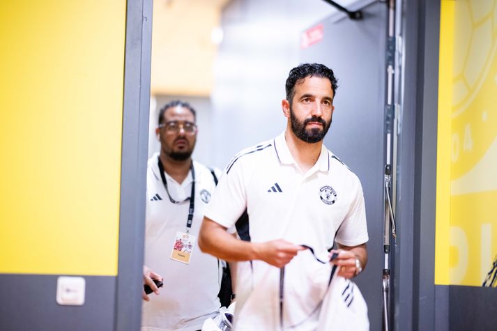 Manchester United v Leeds United - Pre-Season Friendly SOLNA, SWEDEN - JULY 19: Manager Ruben Amorim of Manchester United arrives ahead of the pre-season friendly match between Manchester United and Leeds United at Strawberry Arena on July 19, 2025 in Solna, Sweden. (Photo by Ash Donelon/Manchester United via Getty Images)
