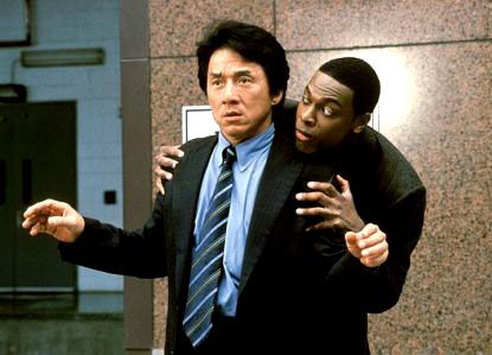 Jackie Chan ásamt mótleikara sínum Chris Tucker í Rush Hour 2.