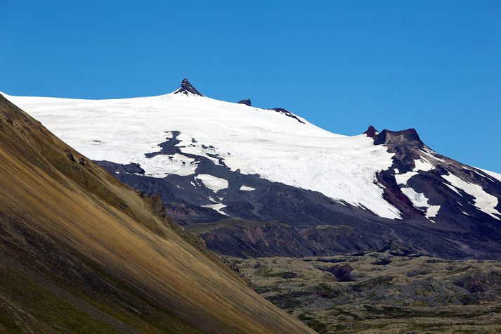 Slysið átti sér stað að Sandkúlum á Snæfellsjökli.