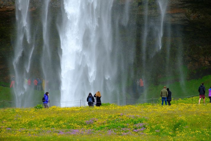 Seljalandsfoss er afar vinsæll meðal ferðamanna.