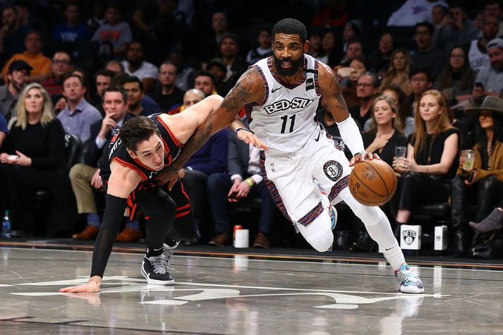 Kyrie er í dag leikmaður Brooklyn Nets líkt og Kevin Durant.