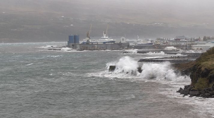 Það gekk mikið á, á Akureyri í dag.