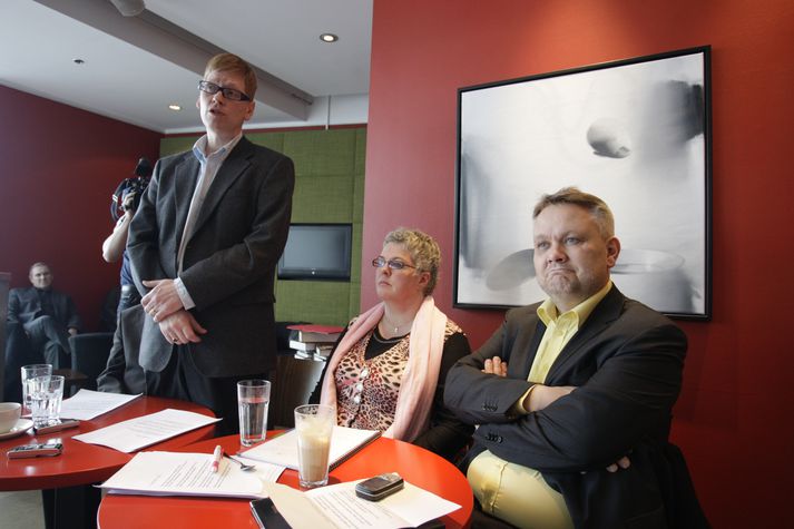 Frá kynningarfundi forystumanna L-listans með fréttamönnum 3. mars sl.