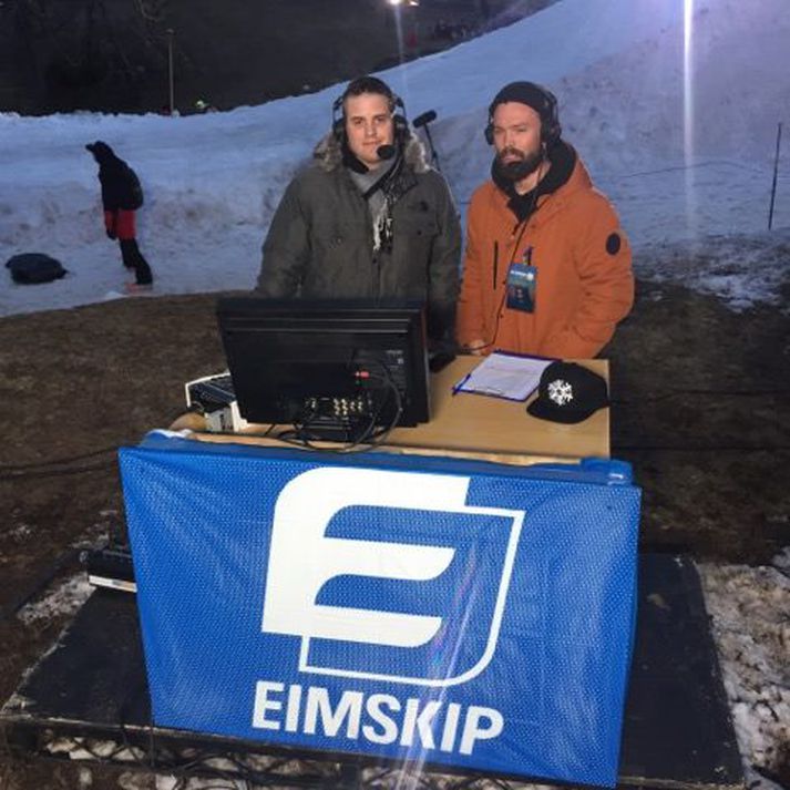Rikki veit kannski ekkert mikið um vetraríþróttir en hann er með innlifun upp á tíu. Hér er hann á Akureyri í fyrra.