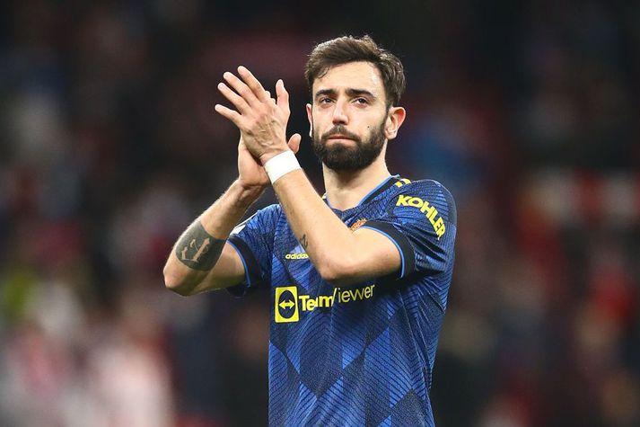 Bruno Fernandes og félögum tókst ekki að skora gegn Watfod (Photo by Chris Brunskill/Fantasista/Getty Images)