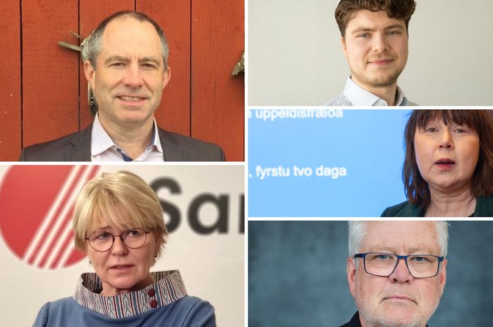 Á myndinni eru Hrannar Björn Arnarson, Stein Olav Romslo, Sabine Leskopf, Oddný Harðardóttir og Stefán Jón Hafstein.