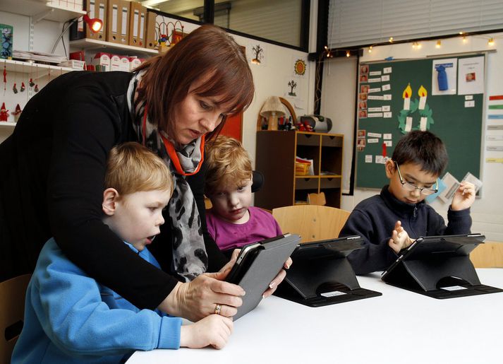 Frá skólastarfinu í Klettaskóla en 106 nemendur stunda þar nám.