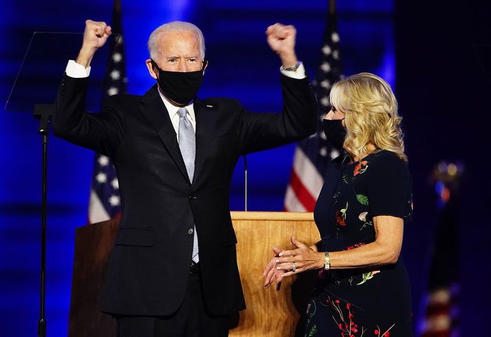 Joe Biden og eiginkona hans Jill.