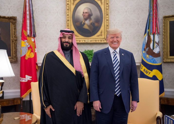 Mohammed bin Salman og Donald Trump, forseti Bandaríkjanna, í mars 2018.