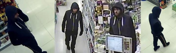 Lögreglan birti myndir af manninum og óskaði eftir aðstoð almennings.