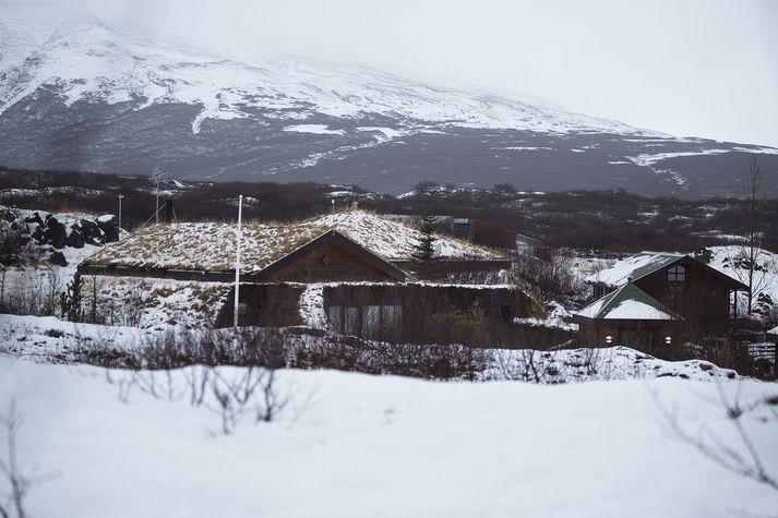 Hér láta hjónin fara vel um sig meðan á heimsókn þeirra stendur.