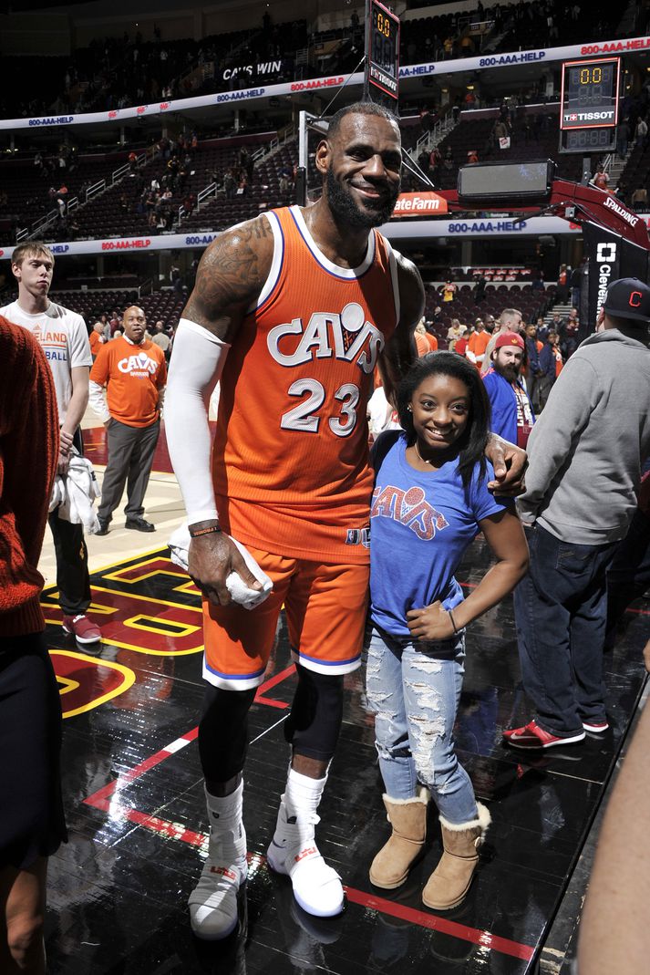 Lebron James og Simone Biles.