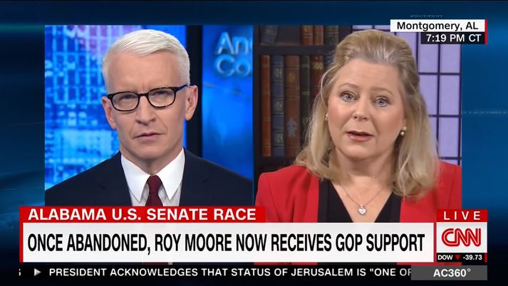 Anderson Cooper og Janet Porter.