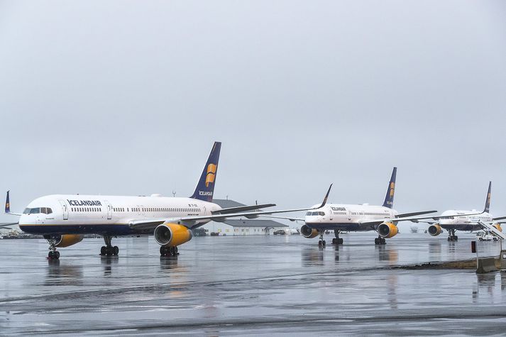 Umtalsverðar tafir mynduðust á Leifsstöð vegna verkfalls flugvirkja Icelandair.