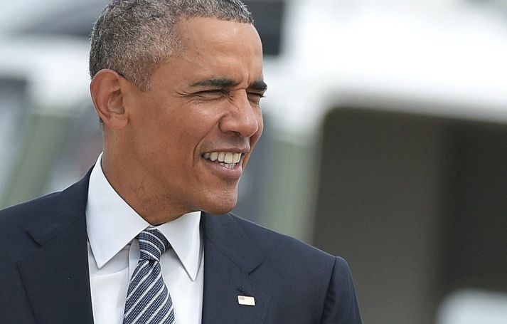 Obama lét af embætti fyrir rétt rúmum mánuði.