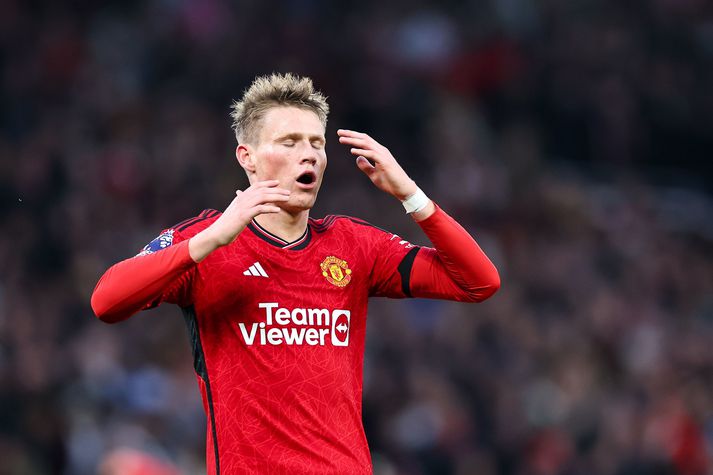 Mynd sem er lýsandi fyrir ástandið á Old Trafford.