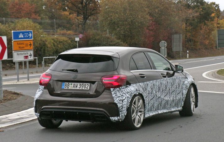 Mercedes AMG A45 í prufunum.