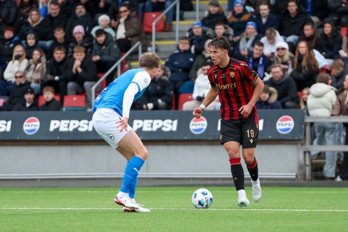 Óskar Borgþórsson setti sigurmarkið fyrir Víking undir lok leiks. 