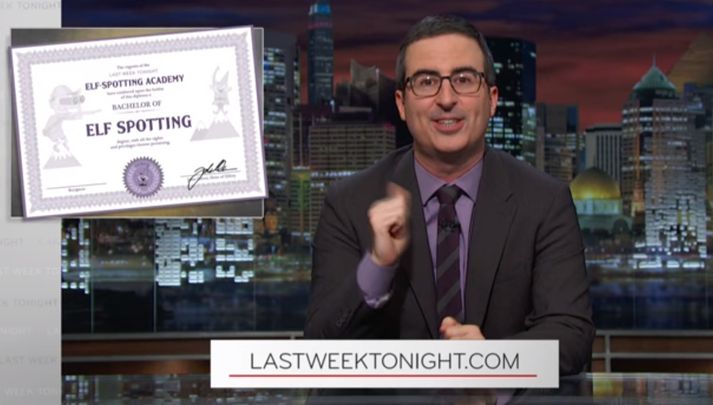 John Oliver lét Álfaskólann finna fyrir því í þætti sínum um peninga.