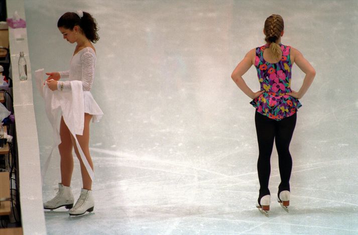 Nancy Kerrigan og Tonya Harding.