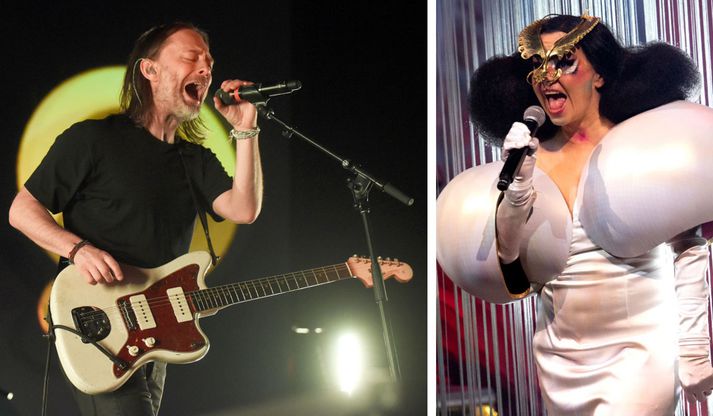 Thom Yorke og Björk hafa þekkst lengi.