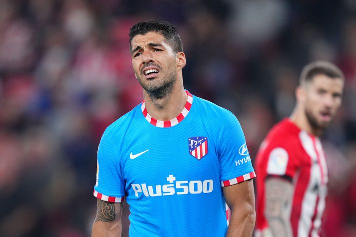 Luis Suarez lék með Atletico Madrid á síðustu leiktíð.
